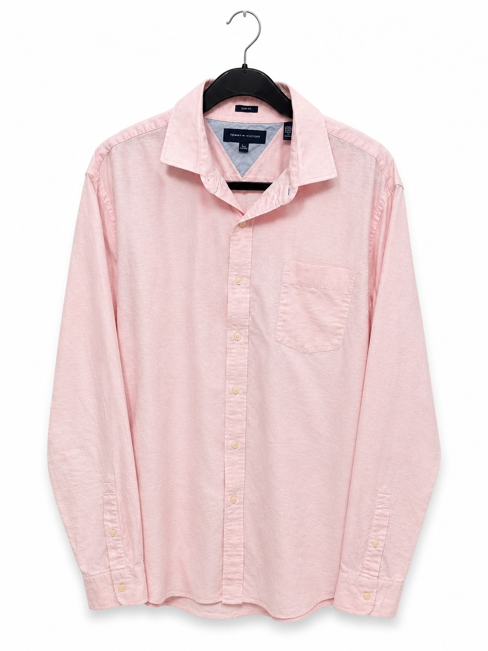 Tommy Hilfiger Men’s Slim Fit Pink Button Down Shirt 16.5 34/35 L